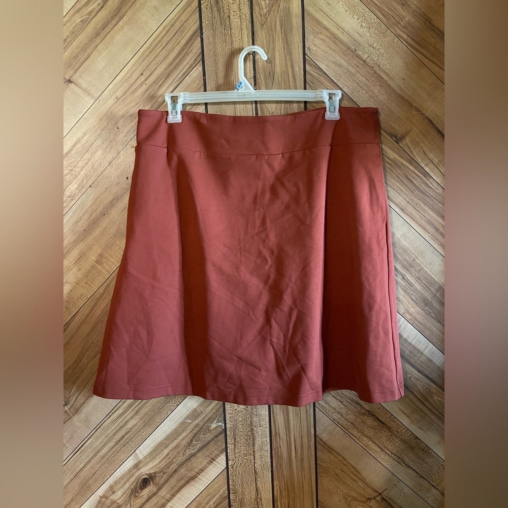 Betabrand XXL Plus Terracotta Orange Ponte Knit Skort Office Siren Travel - Picture 2 of 7